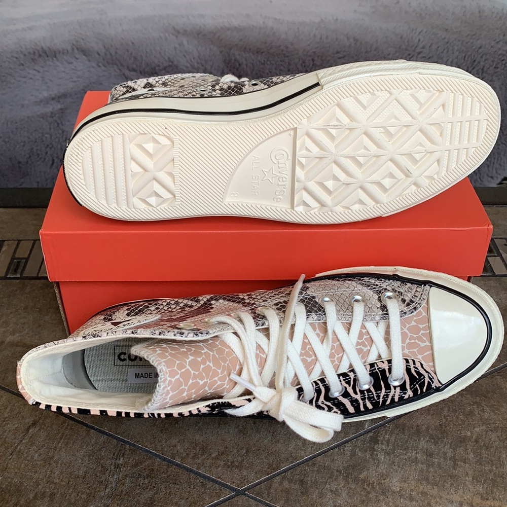 CONVERSE CHUCK 70 HI BLACK/EGRET/CHAMPAGNE TAN MEN - Picture 7 of 16